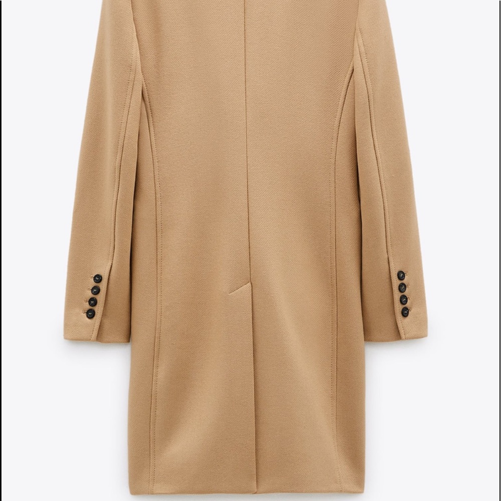 Zara wool blend coat brown Italian size XS sma nwt - Picture 3 of 11